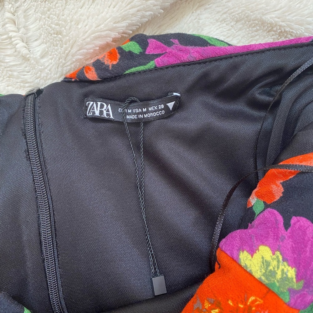 Zara floral off the shoulder mini dress - Picture 7 of 7